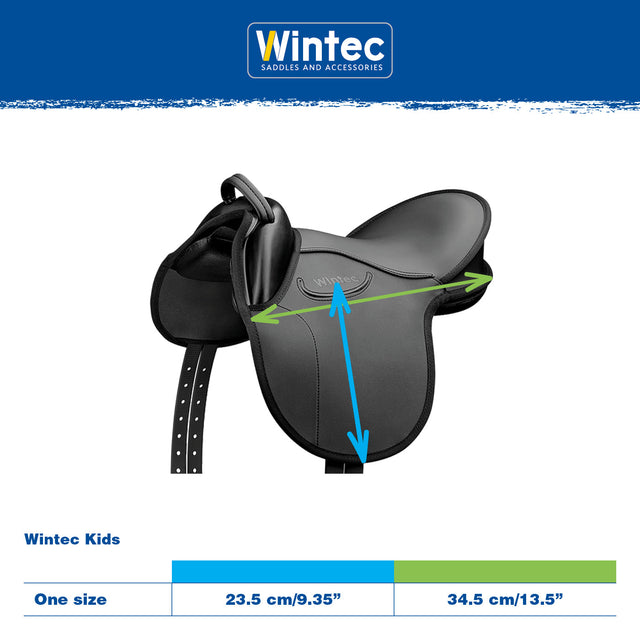 Wintec Kids Saddle Pack measurement and size chart