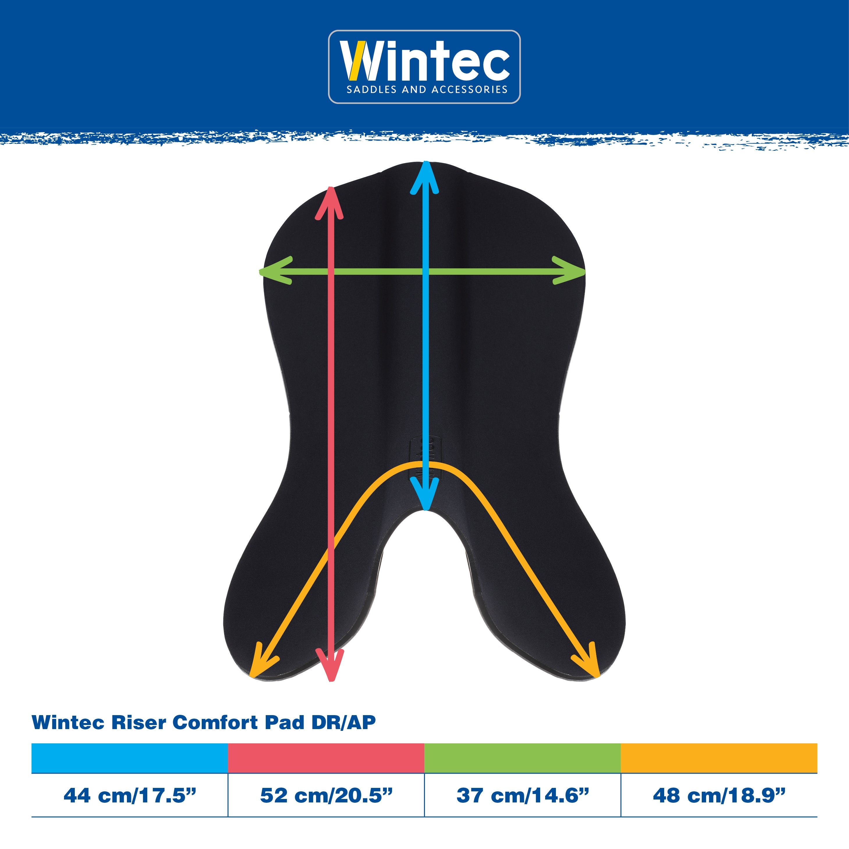 Wintec Half Riser comfort pad FRONT - De Wintec Half Riser comfort pad FRONT - De